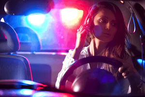 woman being pulled over