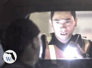 Police man pulling over